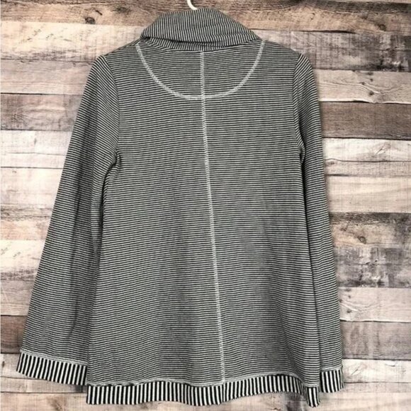 Anthropologie Maeve Tunic Size Small Striped Stretch Knit Turtleneck - Picture 2 of 8
